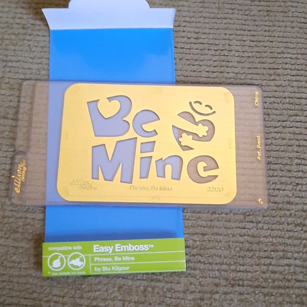 Ellison easy emboss phrase Be mine #22120